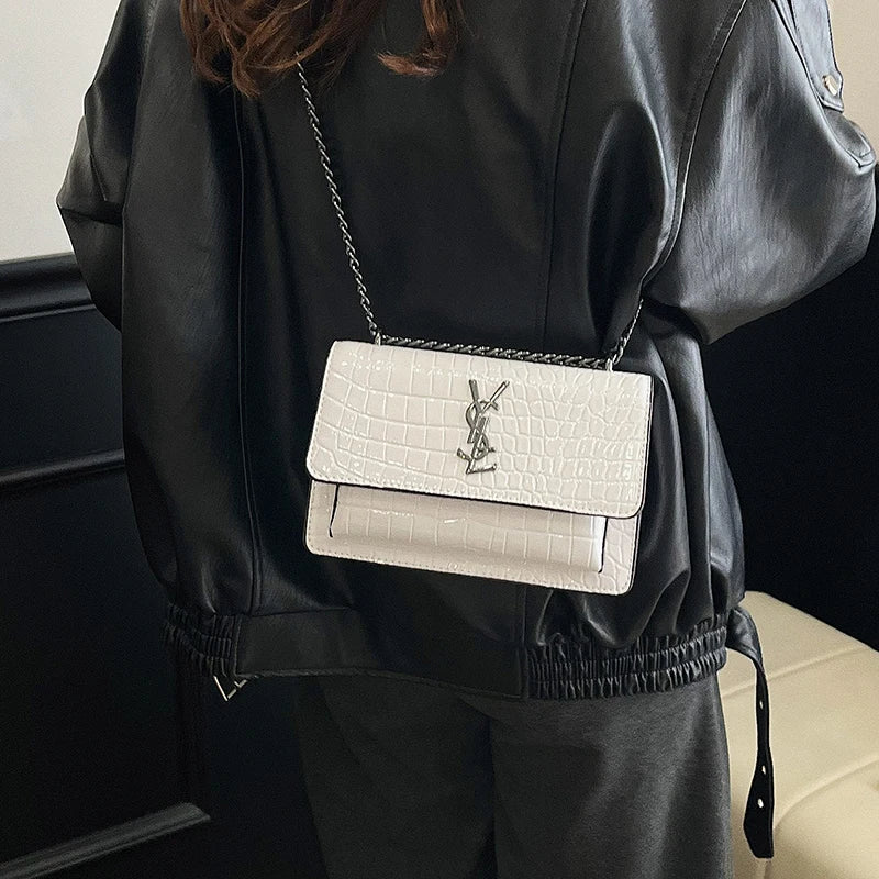 Fashion Women's Elegant Leather Shoulder Bag Luxury Handbag Classic Crossbody Tote For Stylish Ladies Look