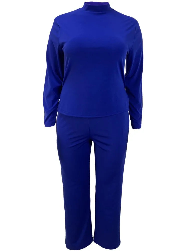 2 Piece Women Sets 2025 New Arrival Plus Size Spring Autumn Matching Sets Top And Pants Suits Outfits Oversized Clothing