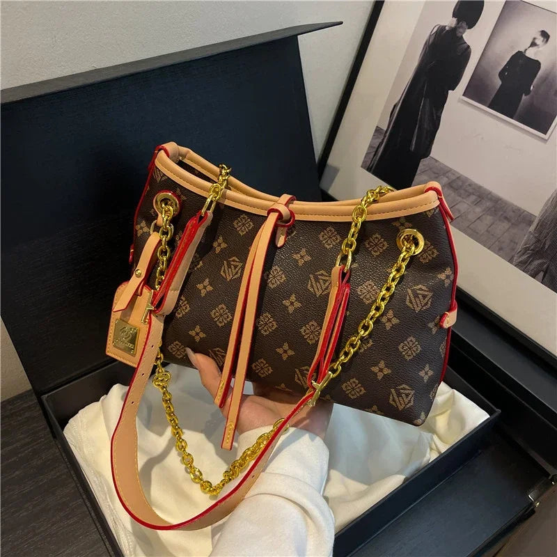 Stylish Leather Tote Bag For Women, Crossbody Shoulder Messenger Handbag By Famous Designer, Luxury Classic Choice