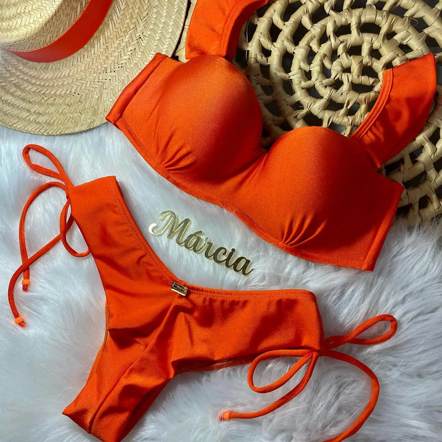 Sexy Bikinis Sets Push Up Women's Swimsuit Tie Side G-String Vintage Solid Swimwear Chest Pad Summer Beachwear Bathing Suit 1