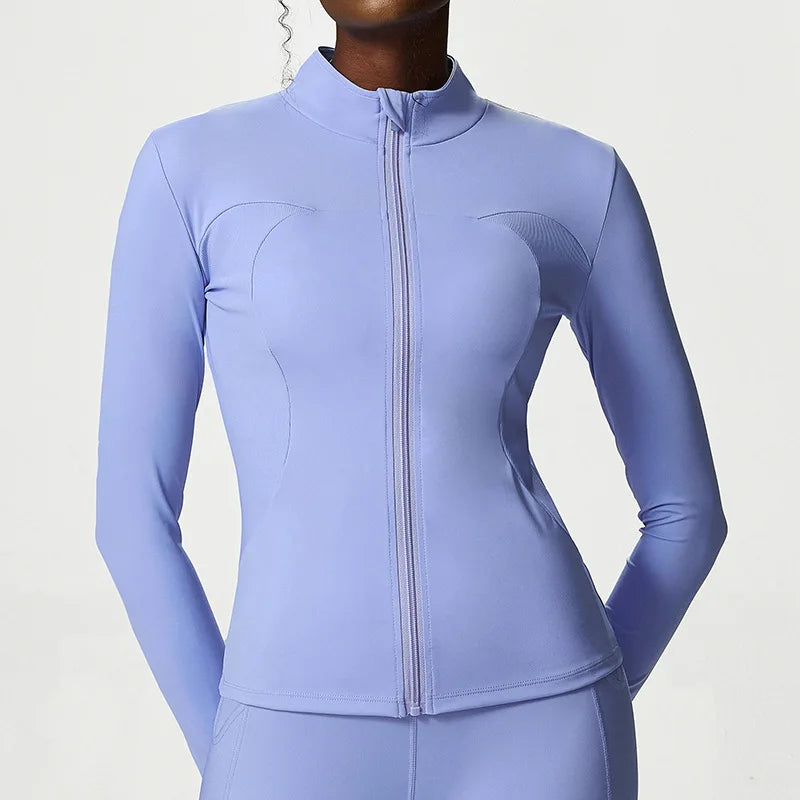 Plus Size Tracksuits Women's Yoga Set Sports Gym Jackets + Bra + Leggings Clothes for Women Sport Outfit Fitness Suit Blue purple Top