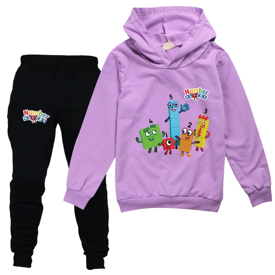 Number Blocks Clothes Kids Pullover Hoodies Navy Pants 2pcs Sets Boys Cartoon Sportsuit Toddler Girls Outfits Children's Clothing