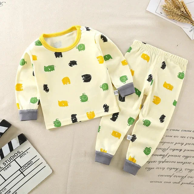 Children Sets Kids Clothes Boys Girls Suit Pajamas Children Clothinng Pants Cartoon Autumn Winter Sleepwear Outfits Cotton Style 13