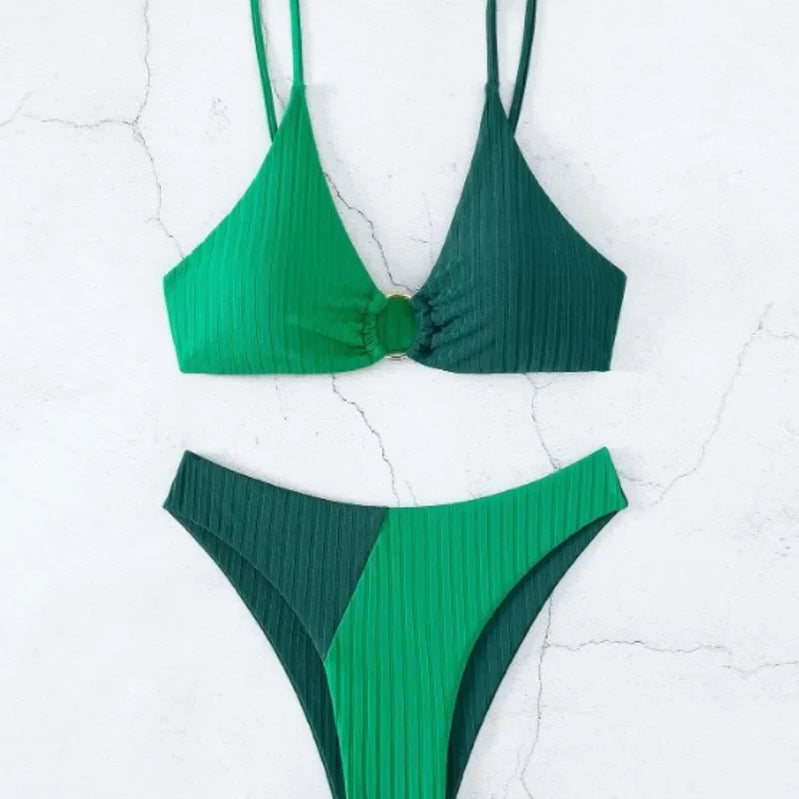 Sexy Bikinis Women's Swimwear Push Up High Waist Swimsuits High Cut Bathing Suits Push Up Beach Bikini Set Female Biquini