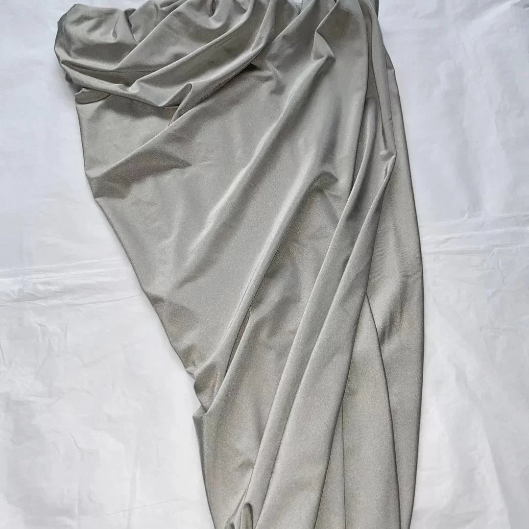 2024SS Summer Luxury New Women High Quality Slit Chic Casual Midi Skirt for Ladies 2 Color Gdnz 3.13