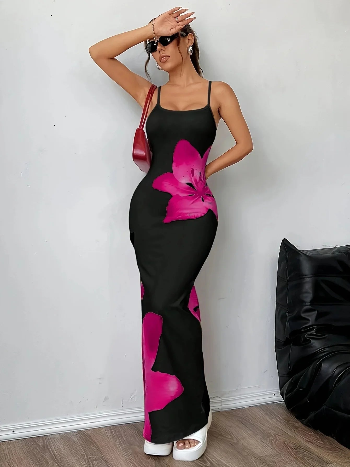 CM.YAYA Summer Women Sleeveless Strap O-neck Sexy 2024 Summer Long Evening Dress Knit Ribbon Night Club Party Maxi Dresses as picture 10