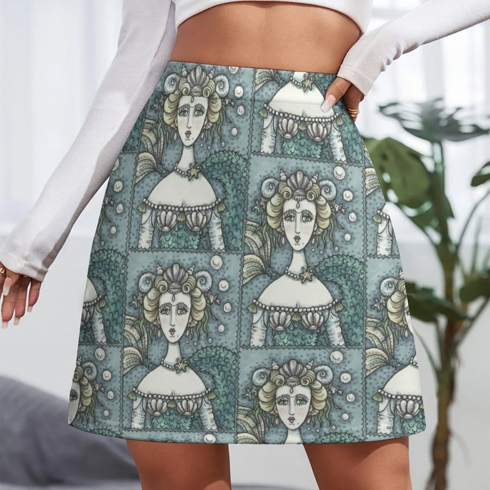 GOTH MERMAID NEPTUNES PARAMOUR Mini Skirt Summer dress korean ladies summer Female clothing luxury clothes women