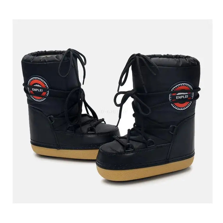 Winter Snow Boots Women Warm Shoes Platform Moon Space Boots Female Velvet Fur Warm Ankle Boots Snowboots