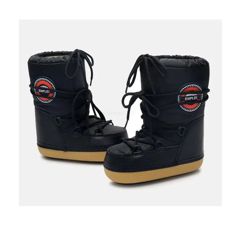 Winter Snow Boots Women Warm Shoes Platform Moon Space Boots Female Velvet Fur Warm Ankle Boots Snowboots