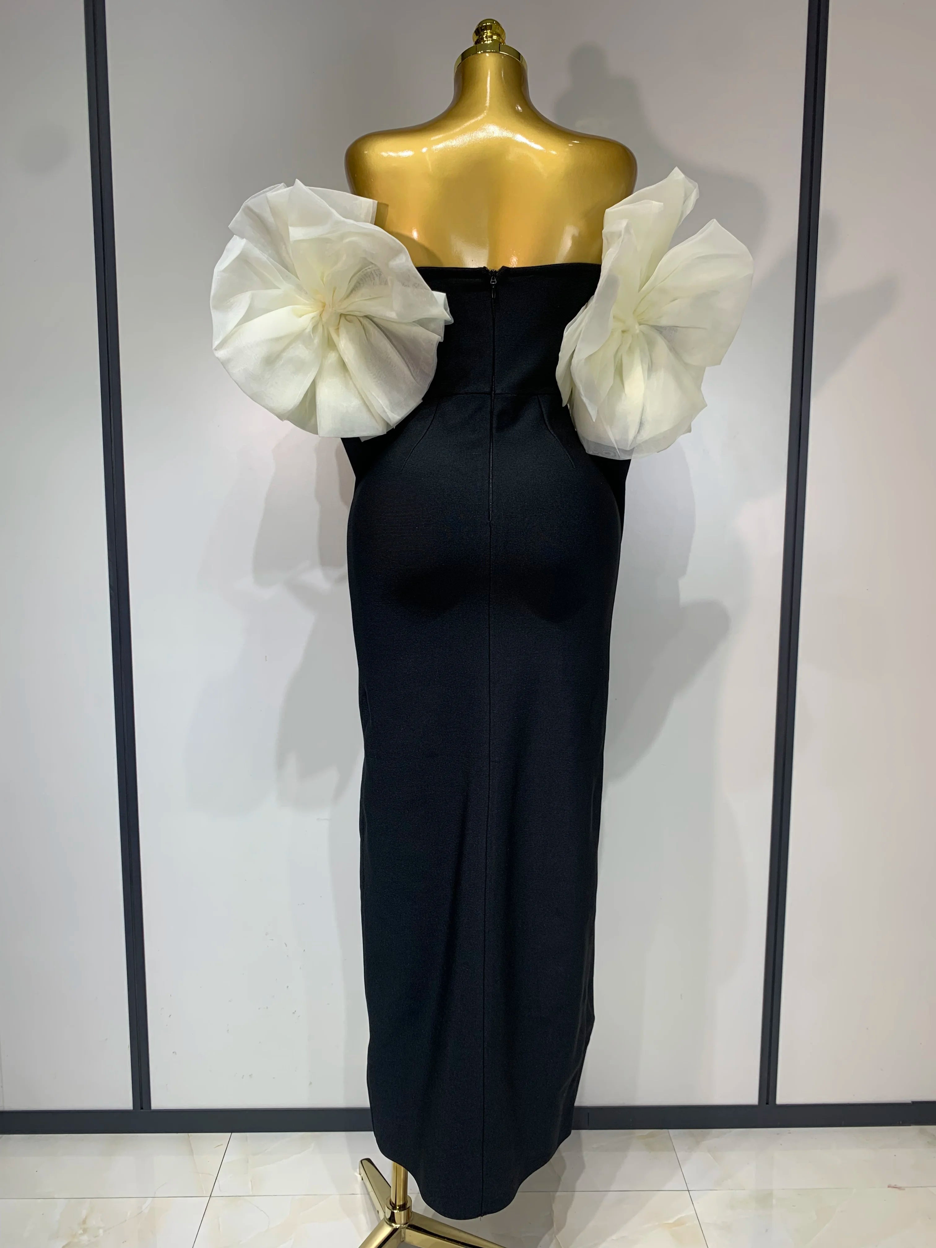 Women Sexy Off Shoulder Bodycon Bandage Dress 2025 Long Sleeved Celebrity Elegant Backless Dress Luxury Birthday Dresses