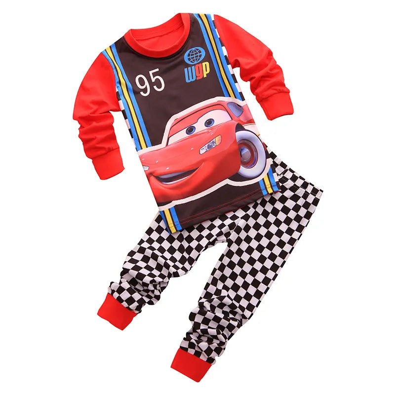 Children's Pyjamas Spiderman Iron Man Set Kids Sleepers Hero Collection Set Boys Girls Cartoon Long Sleeve Sleepwear 2-7T
