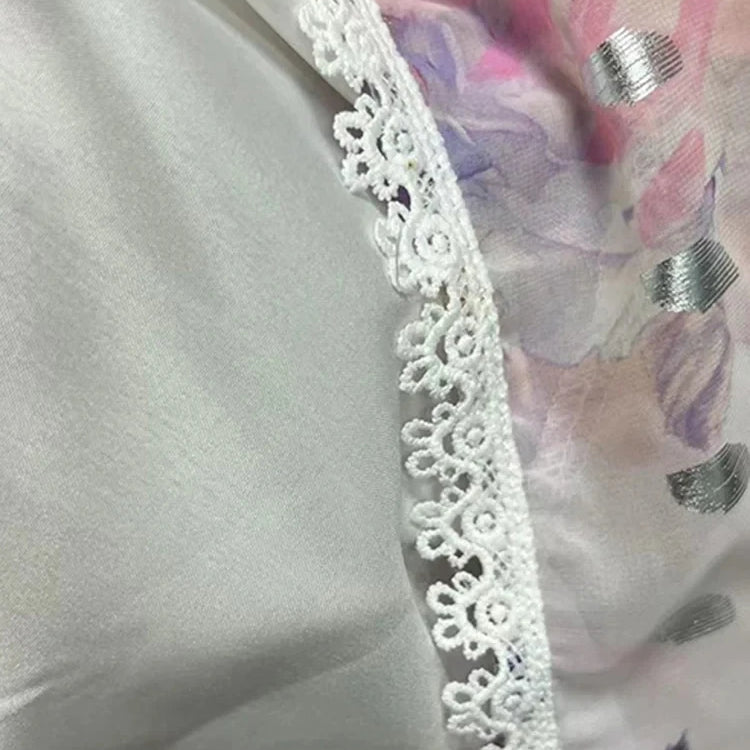 Conjunto colorido de duas peças para mulheres, gola redonda, manga comprida, top, cintura alta, mini saias, conjunto de malha para o verão, roupas femininas 2024