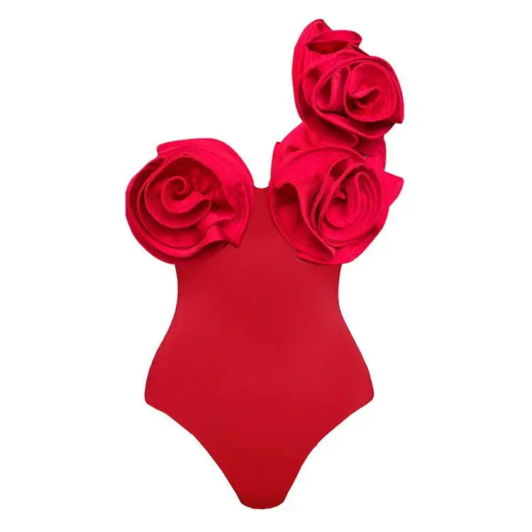 3D Flower Sexy Push Up One Piece Swimsuit Women Swimwear Underwire Monokini Bathing Suits Swim Suit Wear Summer Beachwear swimsuit 1
