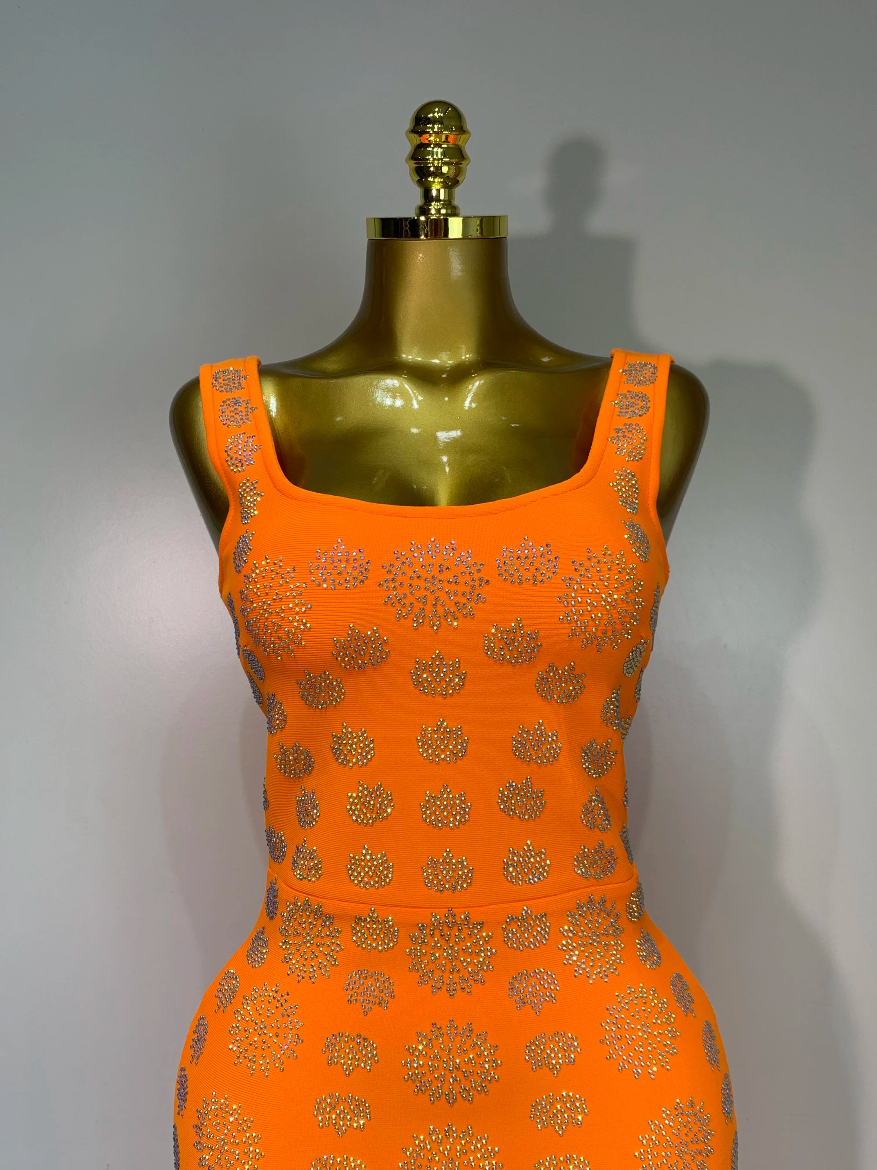 High Qulity Sparkling Diamonds Sleeveless Strech Bandage Dress Elegant Woman Evening Party Wedding Guest Luxury Birthday Dress