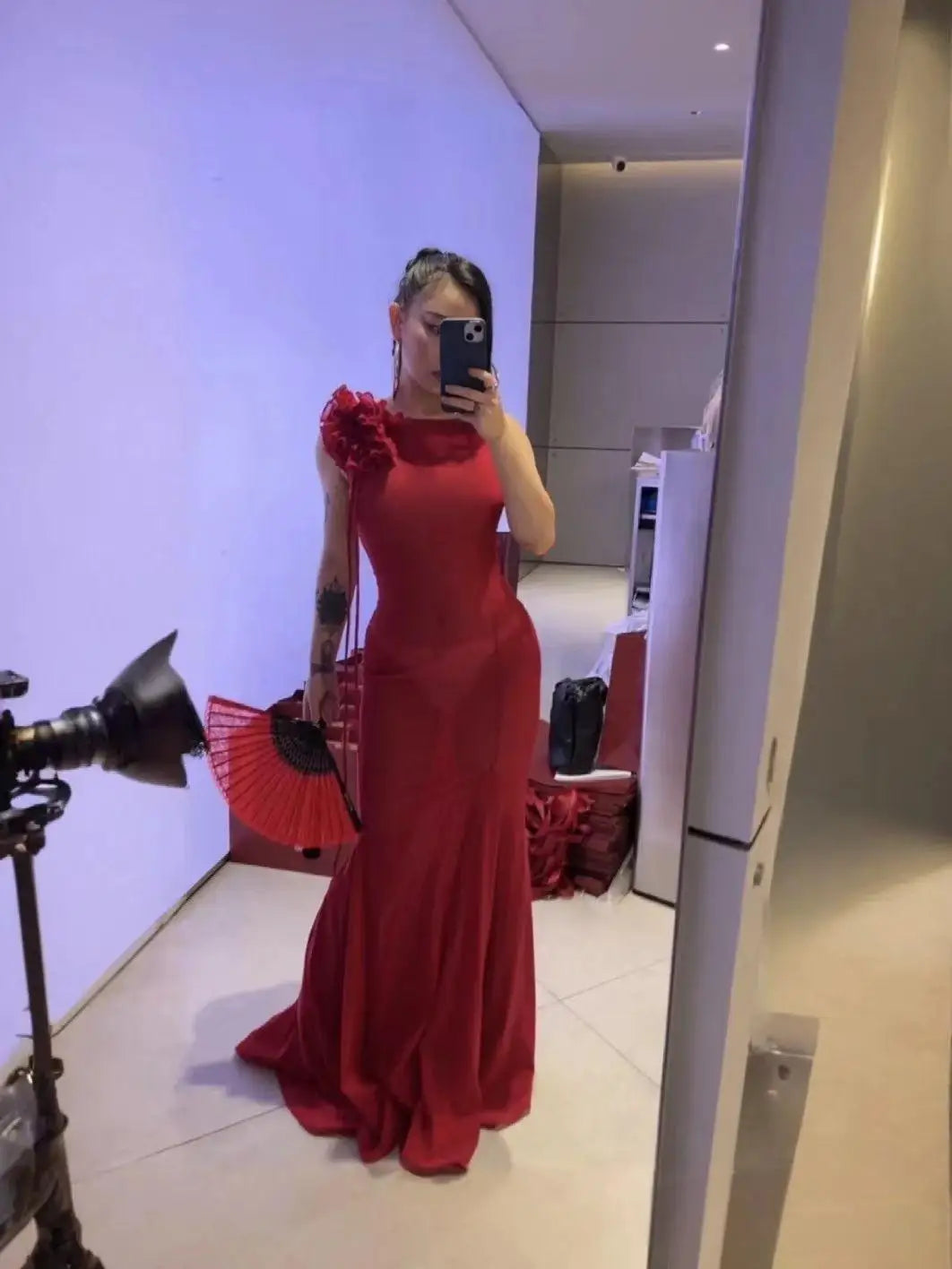 Red Color Women Sleeveless Sexy Mesh See Thorugh Bodycon Long Dress Celebrate Nightclub Party Birthday Outfit Vestido