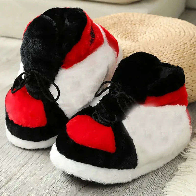 Women/Men Sneakers Unisex Winter Warm Home Slippers One Size Lady Indoor Cotton Shoes Woman House Floor Slippers Fashion Trend 06 One size