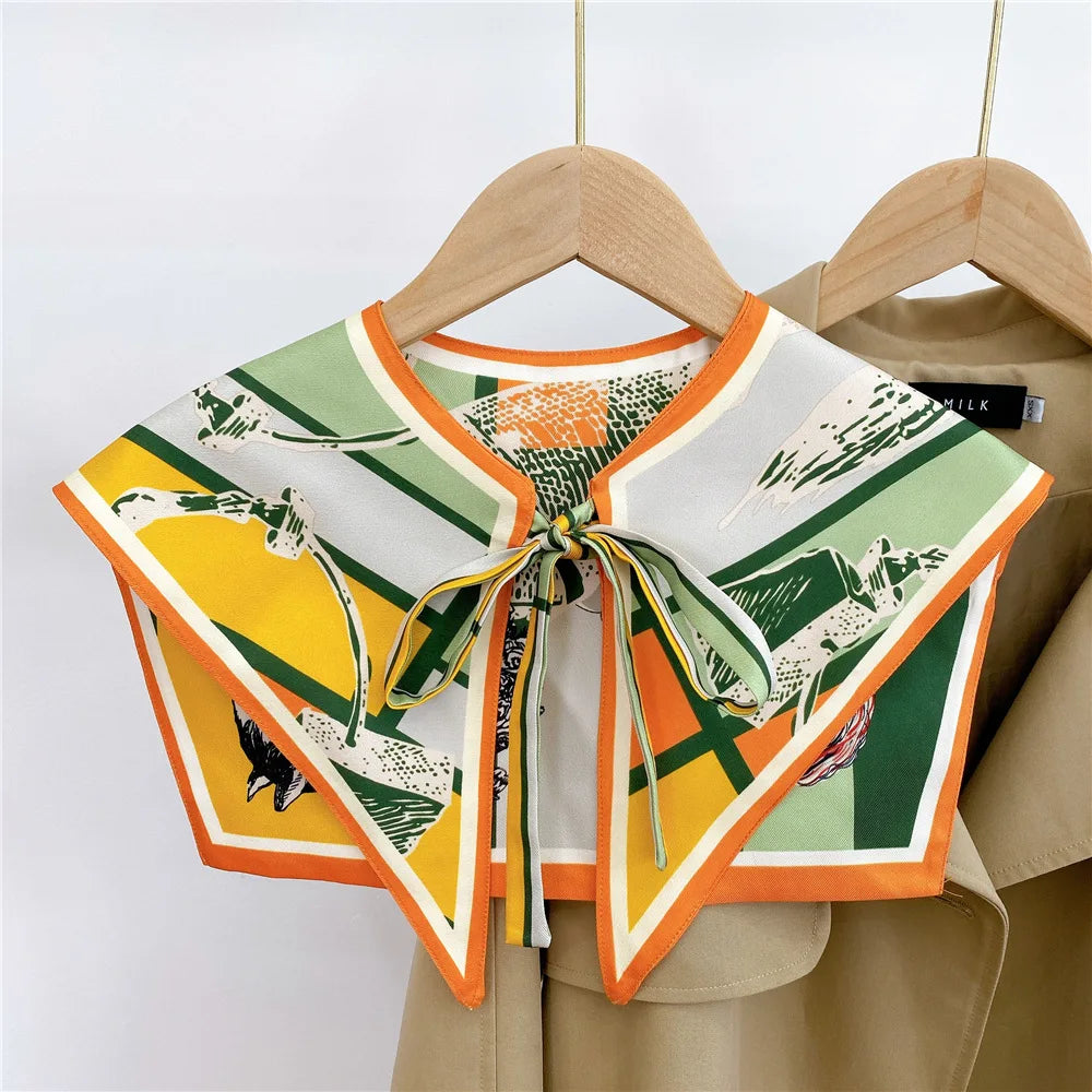 Capes New Style Shoulder Scarf Shawl Women False Collar Air Conditioning Room Shawl Decoration With Knotted Scarf Cloak 24 One Size