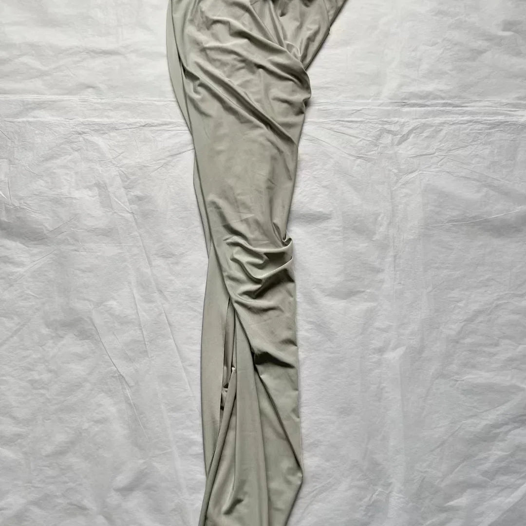 2024SS Summer Luxury New Women High Quality Slit Chic Casual Midi Skirt for Ladies 2 Color Gdnz 3.13 Beige