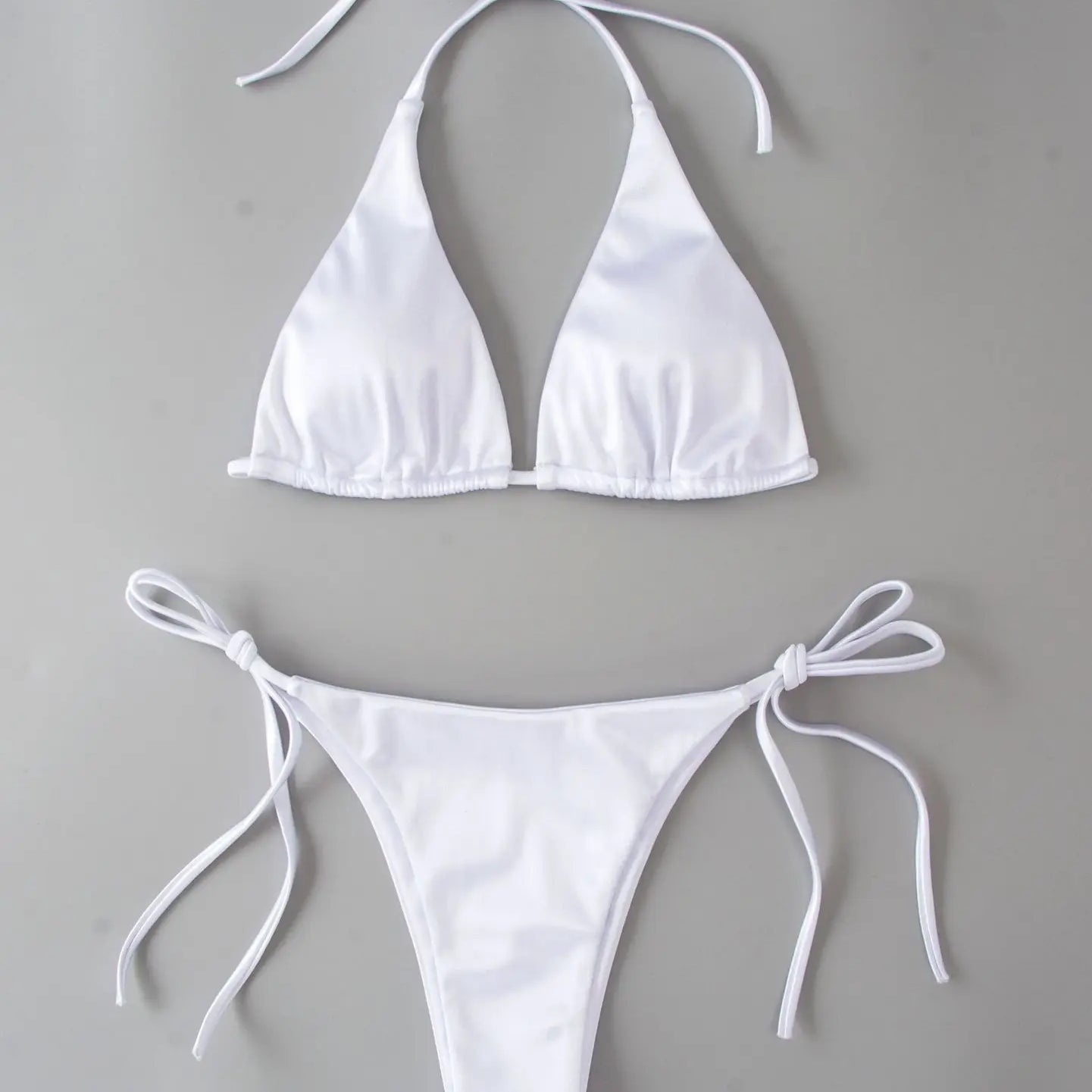 Women Sexy Micro Mini Bikini Thong Halter G-String Bra Bikinis Set Swimwear Backless New High Quality Swimwear Bathing Suits 14