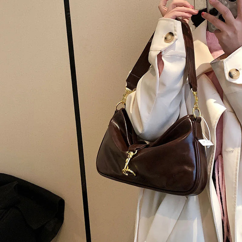 Large Soft Leather Crossbody Bags for Women Trend Designer Vintage Shoulder Bag Female Handbags and Purses