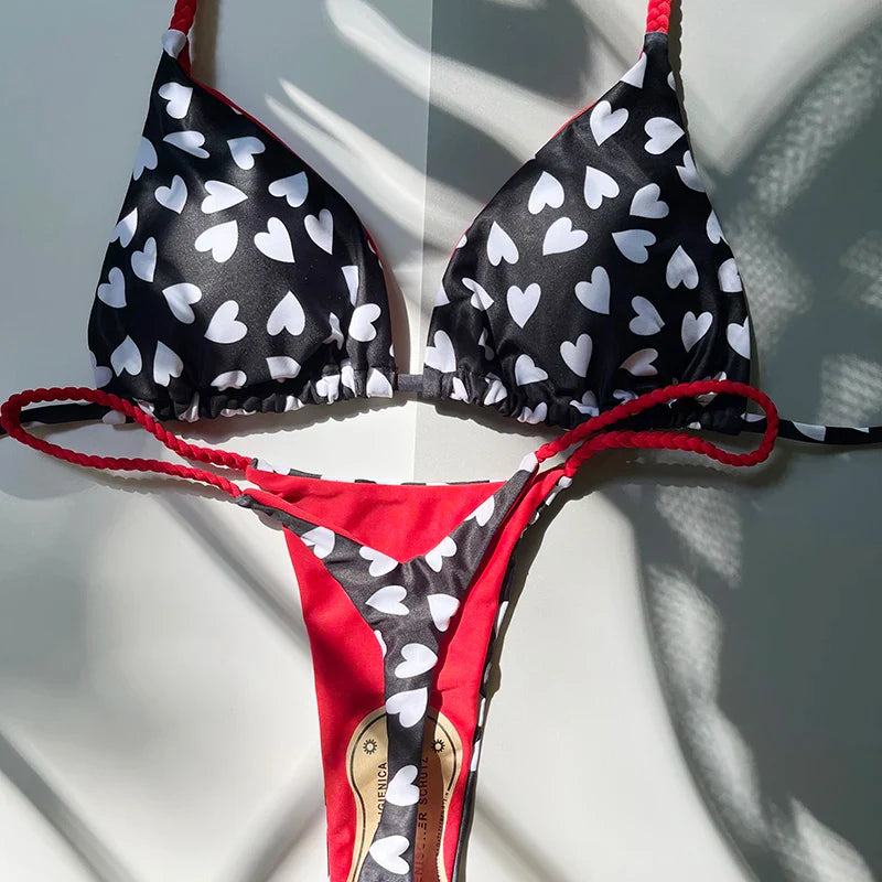 Swimwear Women Sexy Brazilian Bikini Set Thong High Waist Swim Suit Leopard Print Two Pieces Beach Wear Bathing Suits Gold