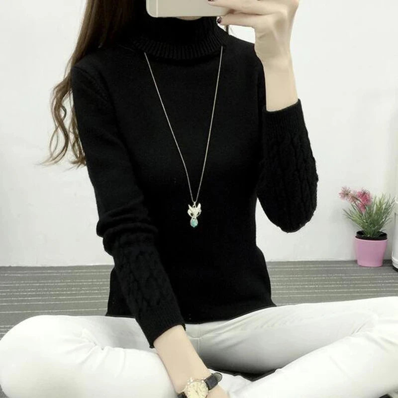 Women Turtleneck Winter Sweater Women Long Sleeve Knitted Women Sweaters And Pullovers Female Jumper Tricot Tops
