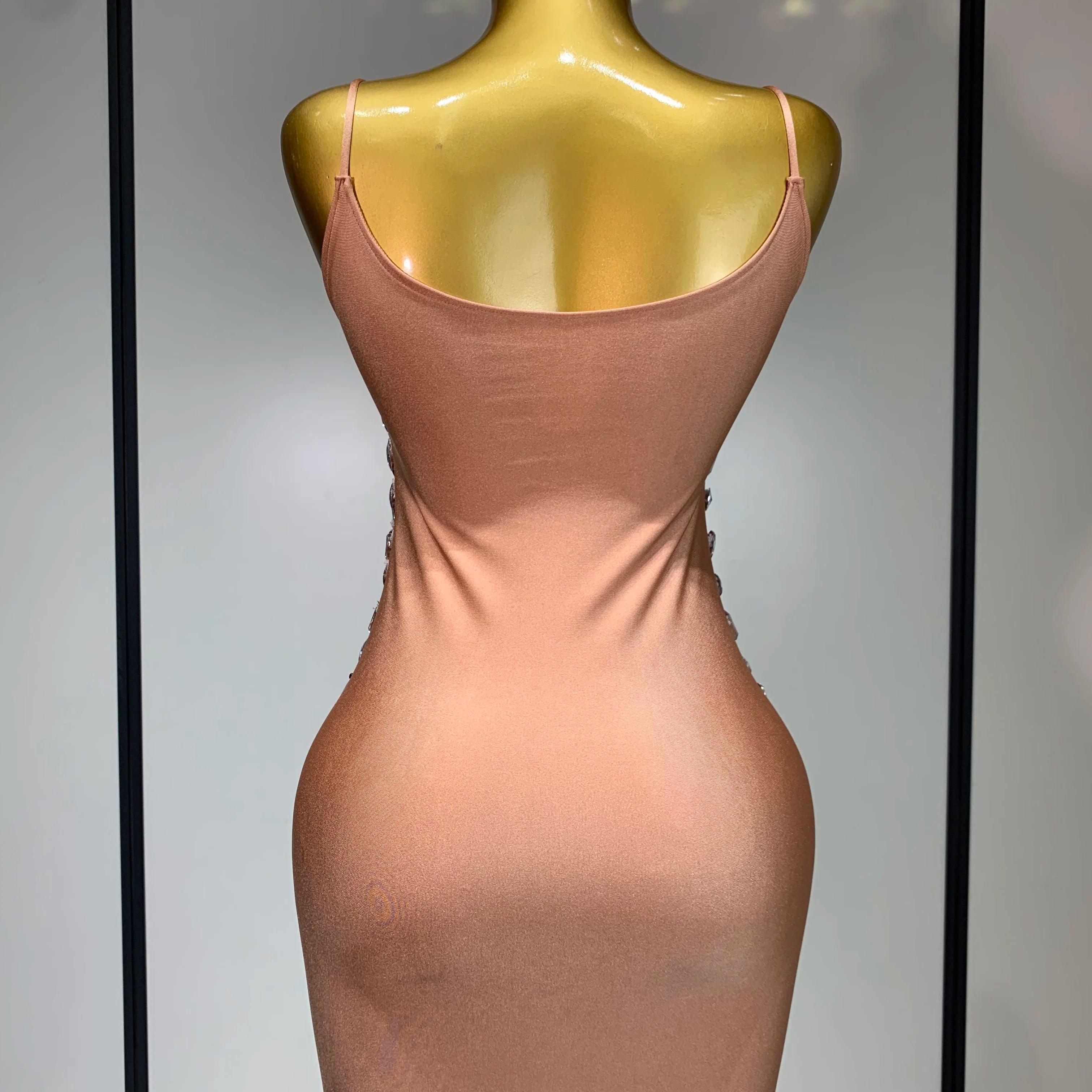 Sexy Sparkly Rhinestones Bodycon Short Dress Women Celebirty Elegant Evening Party Luxury Birthday Gown Photoshoot Stage Costume