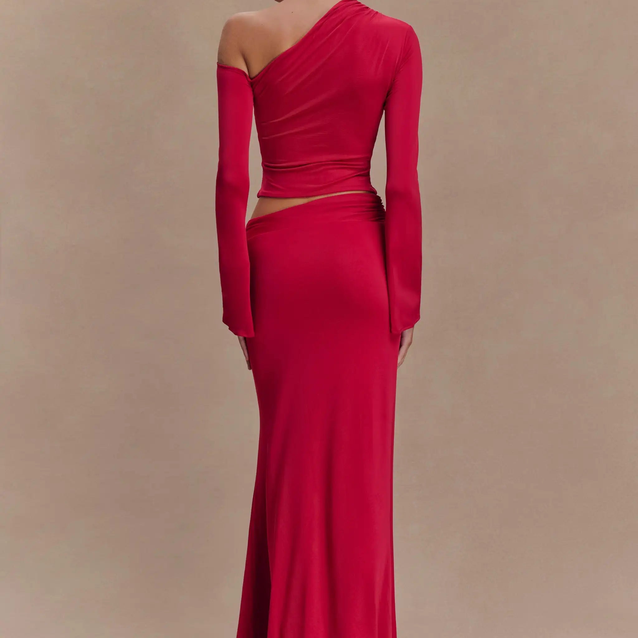 Vestido longo justo feminino de manga comprida, sexy, 2 peças, para festa à noite, coquetel, aniversário, novidade de 2025