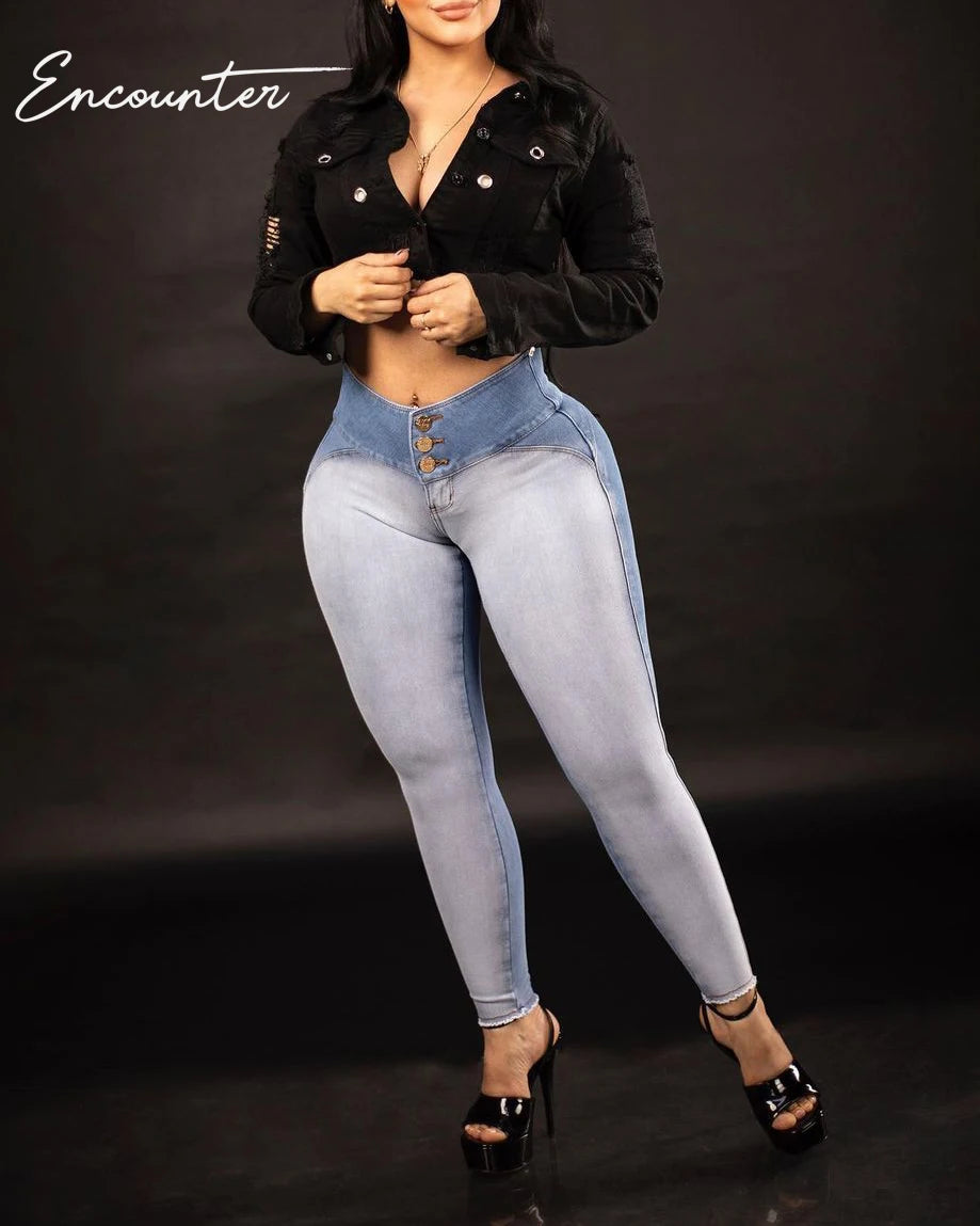 Sexy High Waist Slim Fit Skinny Butt Lifting Jeans for Women Trendy Stretchy Office Lady Casual Party Denim Pants