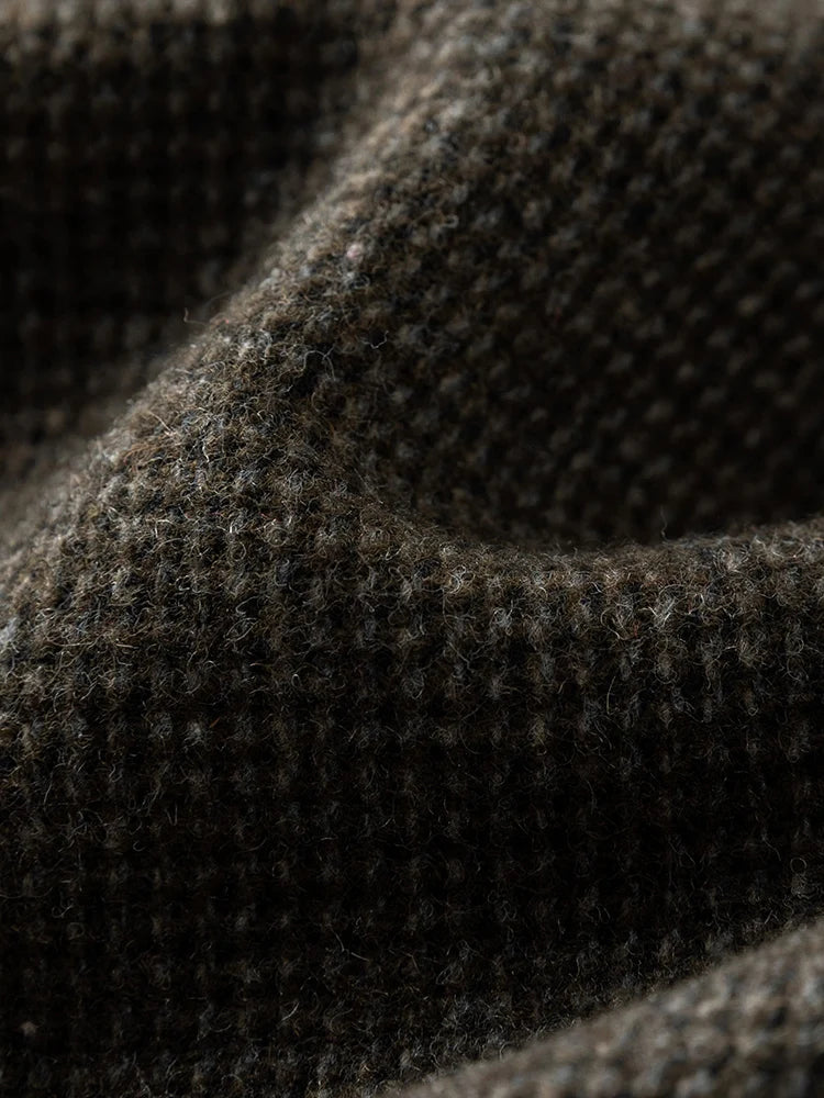 French Retro Plaid Inner Dress for Women Autumn and Winter Pure Woolen Elegant Style Vest Dress Female