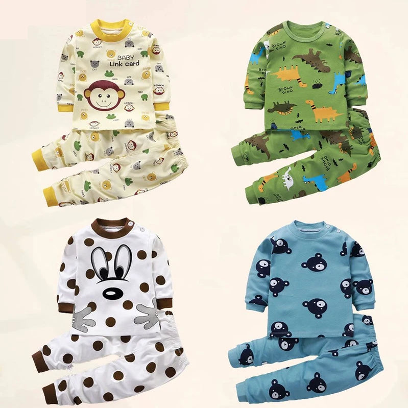 Kids Clothes Children Sets Children's Clothing Boys Girls Cotton Autumn winter Clothing Pants Sleepwear Underwear Christmas Gift