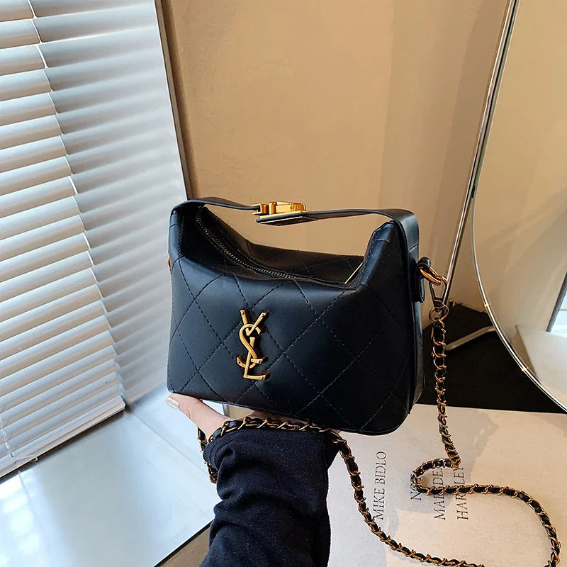 2025 Luxury Chain Underarm Bucket Bag - Elegant Quilted Shoulder Bag for Women, Chic Crossbody Purse for Daily Use