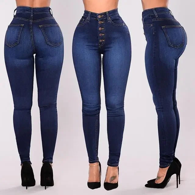 Denim Pants Blue Jeans for Women Slouchy Jeans Fashionable and Comfortable Women’s High-waisted Stretchy Slim Fit