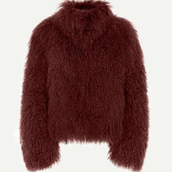 Winter New Fashion Solid Fluffy Fur Coat Women High Street Luxury Lapel Collar Faux Fur Jacket Female Casual Overcoats Red A