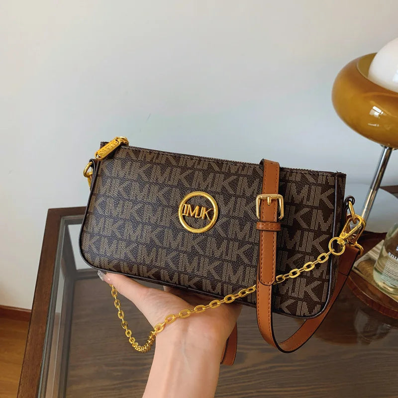 Winter Fashion Popular Luxury Bag New Trend Versatile Women's Bag Shoulder Messenger Bag Printed Chain Small Square Bag Women