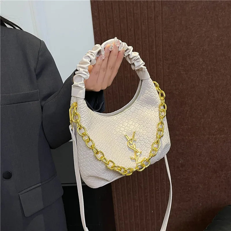 Stylish Parisian Chic Messenger Bag High-End Leather Crossbody Purse Minimalist Solid Color Women Tote