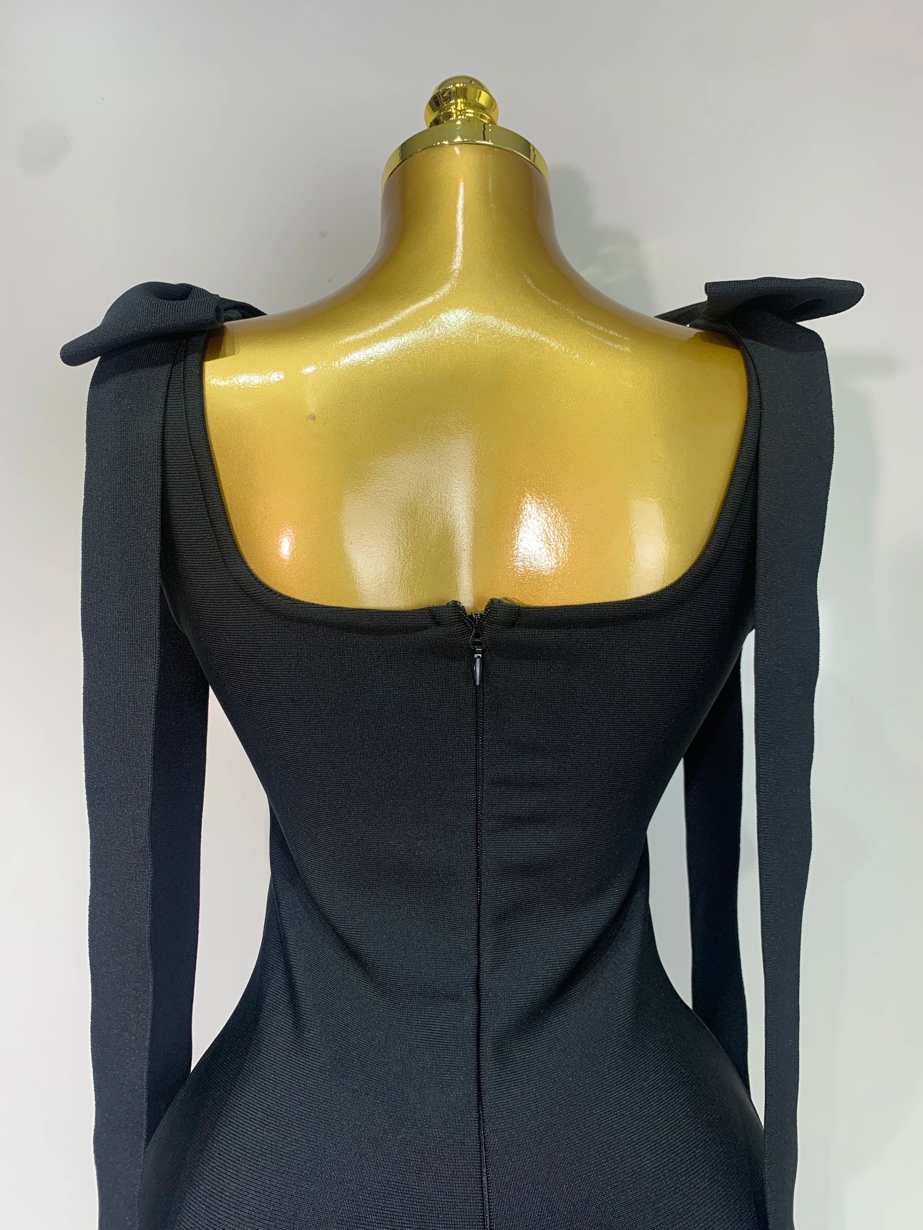 Women Celebrity Sexy Sparly Diamonds Black Mini Bodycon Bandage Dress 2025 Elegant Evening Party Luxury Birthday Dresses