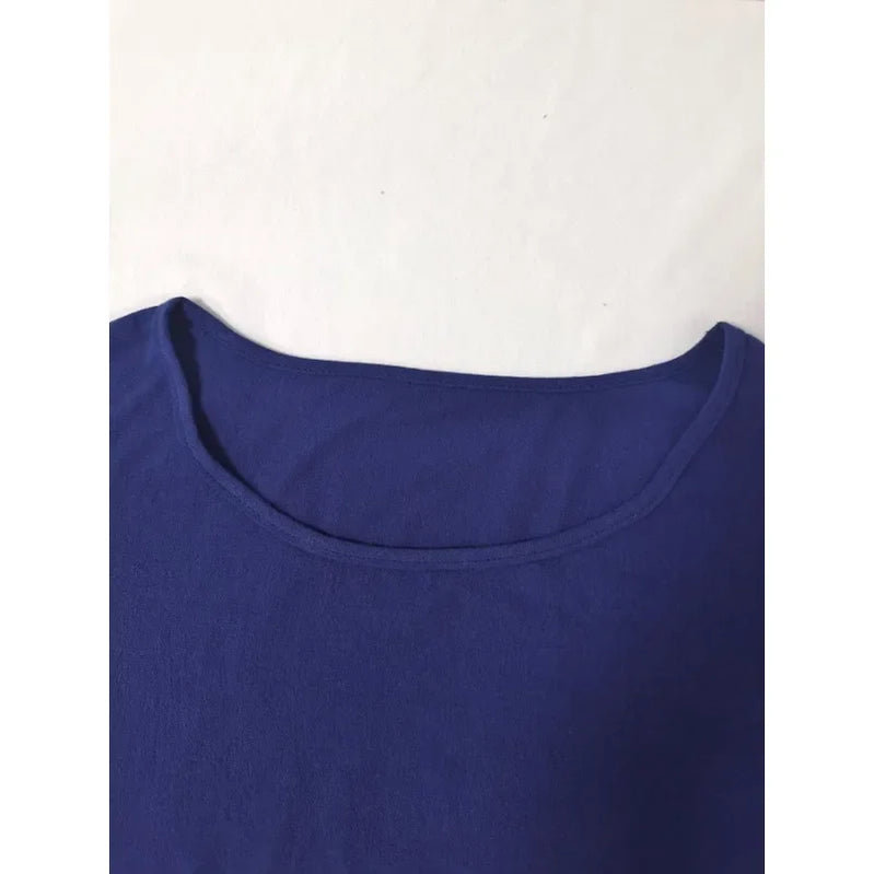 Plus Size New Women's Summer Fashion Linen Solid Color Shirt Set Long Sleeve Loose T-shirt Wide Leg Pants Casual Two-piece Set