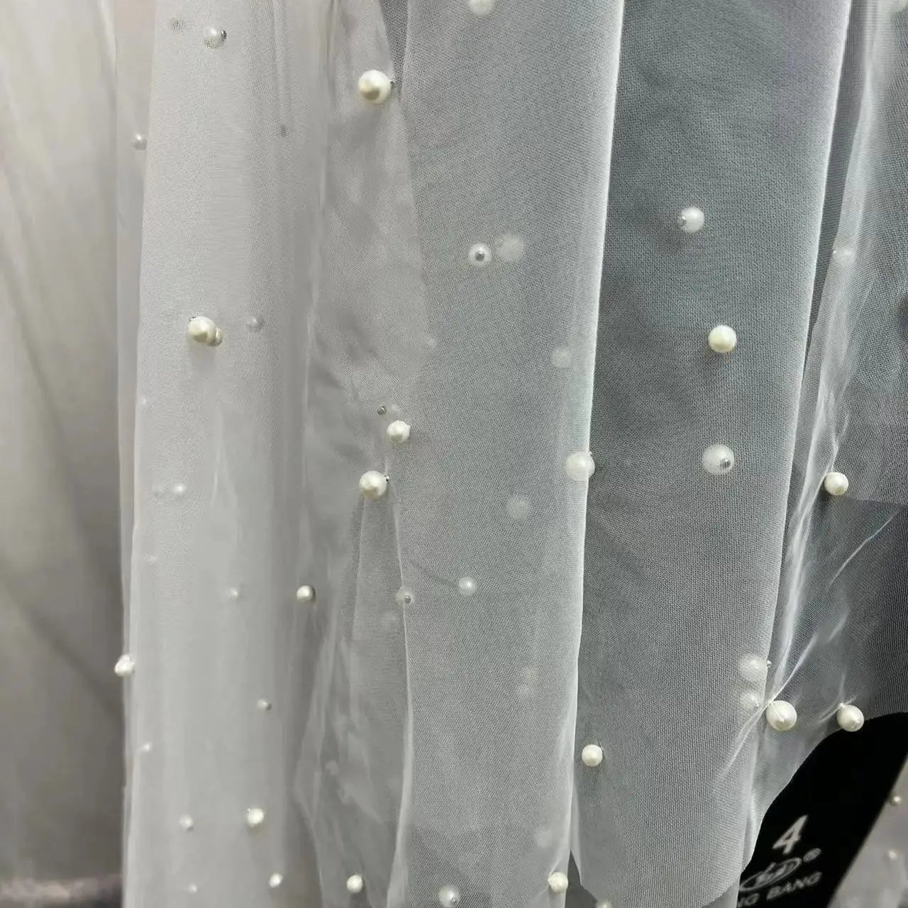 Wedding Accessories Bolero Bridal Cloak Pearls Wedding Cape short front long back Women Wrap Cape Evening Wrap Shawl