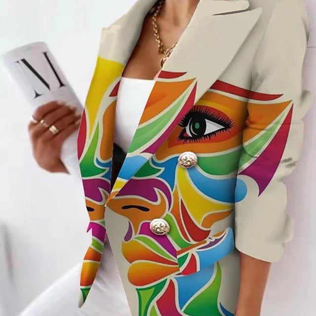 Women's Clothing Line Face Suit Western-Style Clothes Lapel Button Lid Pocket Fashion 04