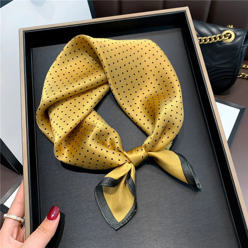 53cm Pure Silk Scarf Women Square Scarves Foulard Hairbands Lady Luxury Designer Female Bandana Neck Kerchief Ties Bandana Hijab 53cm Silk Scarf 23 53X53CM