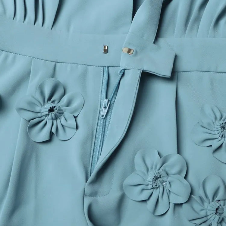 VGH patchwork appliques solid slimming jumsuit for women lapel long sleeve high waist temperament jumpsuits female fashion new