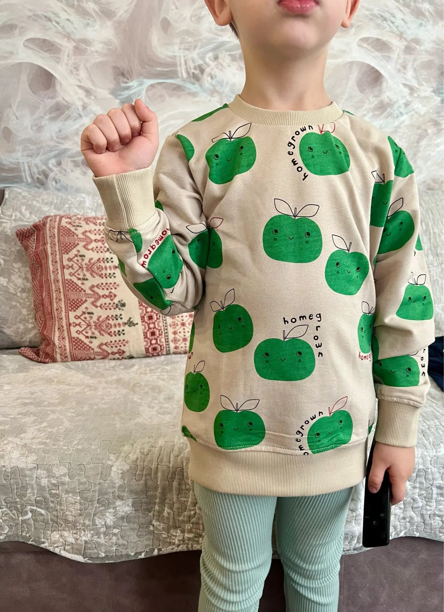 Apples Print Girls Sweatshirts Hot Selling Children's Clothes Long Sleeve Autumn Shirts