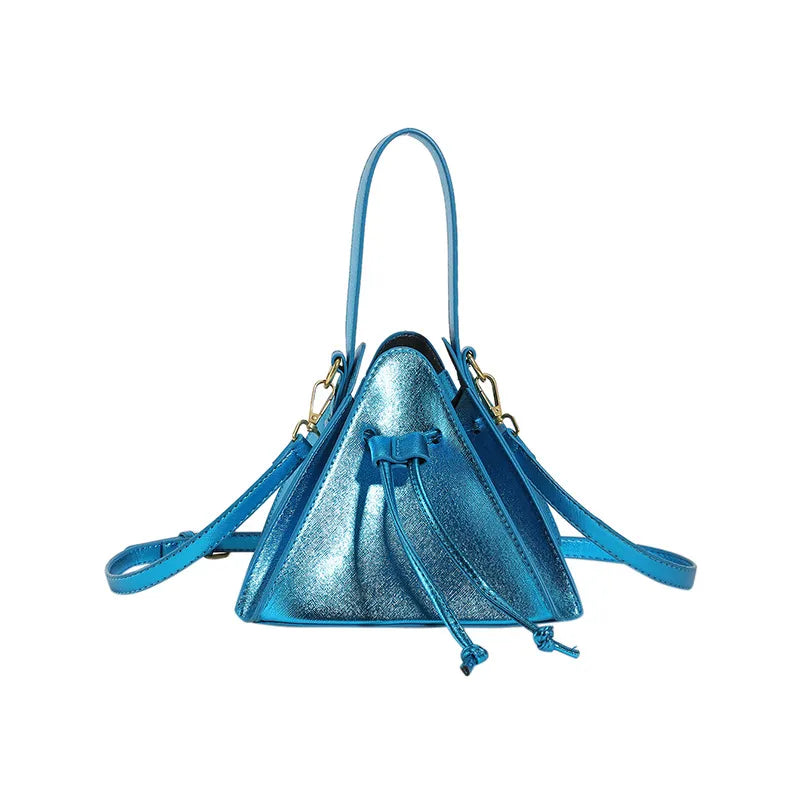 Patent Leather Handbags for Women New Personality Fashion Crossbody Bag Luxury Party Trend Woman Shoulder Bag Blue Mini(Max Length<20cm)