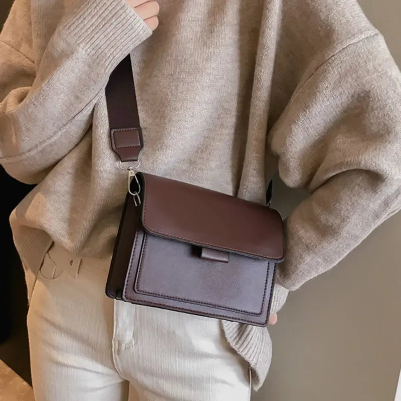 Trend Women Bag Vintage Crossbody Bags for Women Casual Shoulder Bags Fashion Luxury Shoulder Bags Ladies Handbags Purse Brown