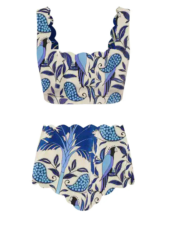 Printed Fashion Swimsuit and Beach Skirt Bikinis Sexy Erotic Suit Fashion Pieces for Slim Fit Luxury Summer Beach Elegance MULTI