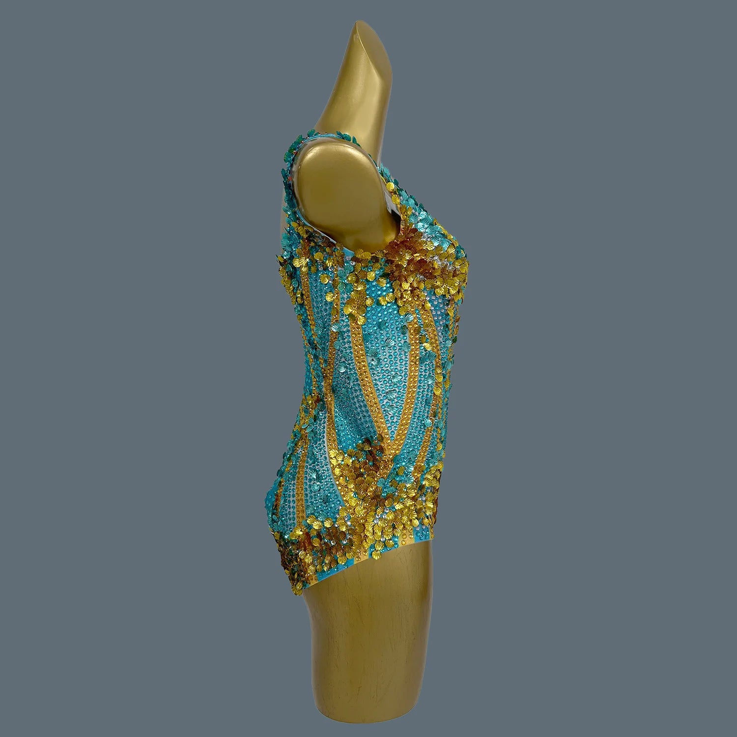 New Sparkly Rhinestones Tight Bodysuit for Women Sexy Performance Outfit Dancer Costume Nightclub Bar DJ Show Stage Wear Meimei
