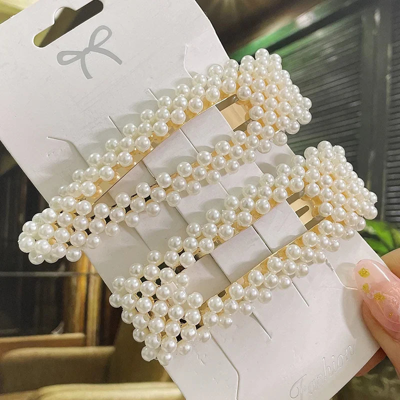 Simulated Pearl Hair Clips For Women Korean Women Hairpins Girl Geometric Hair Barrettes Fashion Hairgrip Hair Accessories Set 8