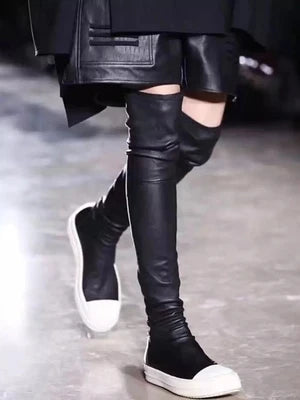 Shoes Winter Casual Women Boots Black Over the Knee Boots Sexy Female Autumn Winter lady Thigh High Boots Velvet inside 50cm