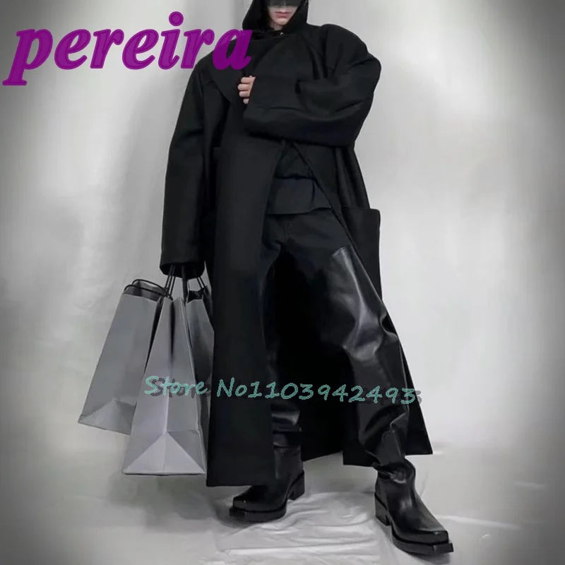 Black Wide Fit Boots Square Toe Botas Over-the-knee Man Women Autumn Winter Fashion Street Style Shoes Luxury Designer Booties